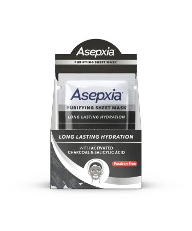 Asepxia Oil-Free Purifying Facial Sheet Mask with Activated Charcoal & Salicylic Acid 10 Sheet Masks PLS CONFIRM QTY