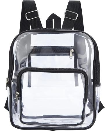 Cute Clear Mini Backpack - Stadium Approved Waterproof Lightweight Bag for Travel, Work, Concerts & Events (Black) - Buy Online on GoSupps.com