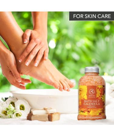 Ringle Flowers Bathing Salt 600g - Natural Marigold Oil Mineral Salt & Aromatherapy for Relaxation & Beauty - Buy Online on GoSupps.com