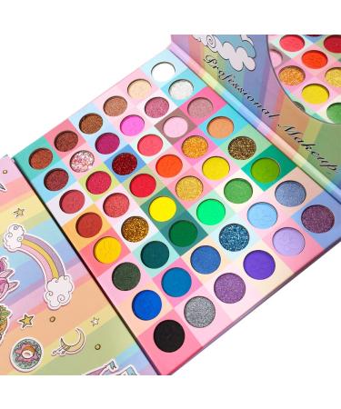 ICYCHEER 48 Colors Eyeshadow Palsette Shimmer Matte Colorful Natural Blendable Eye Shadow Pallet Long-lasting Easy to Apply