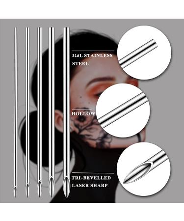 CINRA 50pcs Ear Nose Piercing Needles - Mixed Sizes 12G, 14G, 16G, 18G, 20G Stainless Steel Hollow Needles for Piercing Kits - Piercing Tools & Supplies - Buy Online on GoSupps.com