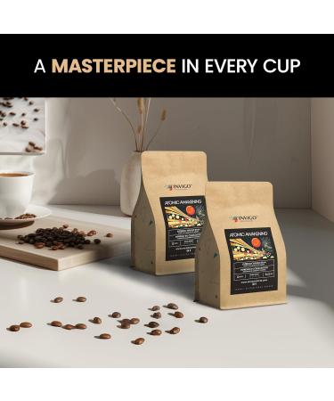 Invigo Espresso Coffee Beans 340g - Aroma-Rich Whole Coffee Bean Small Batch Local Premium Roasting Vegan & Gluten-Free Birthday or Christmas Gift for Coffee Lovers Whole Bean Atomic Awakening - Buy Online on GoSupps.com