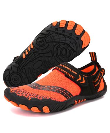 Ieilulu bathing shoes children water shoes children swimming shoes children with Velcro fastener aquasque children for young girls 28 EU orange