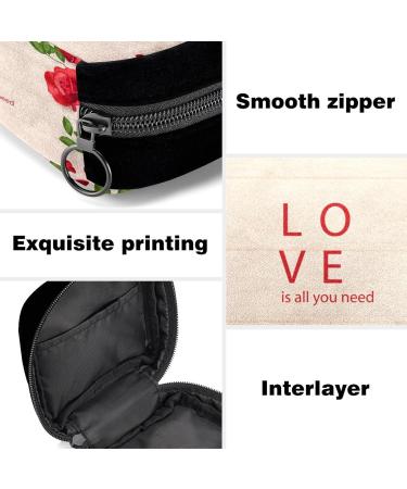 Period Bag Sanitary Napkin Storage - Love Word and Roses Color3105 | GIAPB Makeup Pouch - Buy Online on GoSupps.com