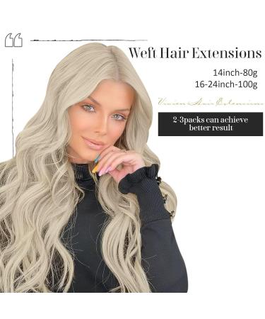Vivien Real Hair Extensions - 50cm Remy Blonde Tressen #613 | 100g Luxury Hair Extensions - Buy Online on GoSupps.com