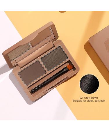 Yinhing Eyebrow Powder SweatProof Long Lasting Makeup with Double Brush for Easy Color Application and AllDay Wearing 02 Gray Brown 25 G - Buy Online on GoSupps.com