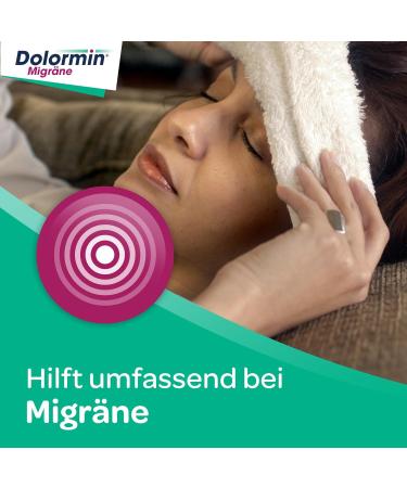 Dolormin Migraine - Effective Headache Relief for Migraine Attacks with & without Aura - 20 Tablets - Buy Online on GoSupps.com