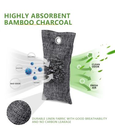 WSSROGY 4 Pack Activated Charcoal Odor Absorber - Bamboo Charcoal Air Purifying Bags for Shoes Closets Cars & Basements | Odor Eliminator & Air Freshener - Buy Online on GoSupps.com