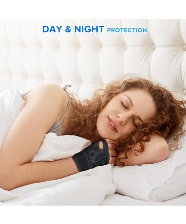 Thumb Brace for Pain Relief - Left/Right Hand Spica Splint for Carpal Tunnel Tendonitis & Arthritis - Large Black Wrist Brace for Men & Women - Buy Online on GoSupps.com