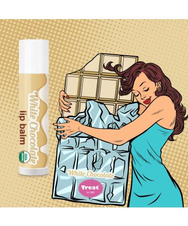 TREAT Jumbo Lip Balm - Organic & Cruelty Free (.50 oz) - White Chocolate - Buy Online on GoSupps.com