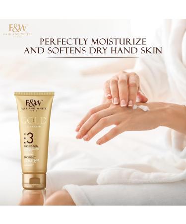 FAIR & WHITE Gold Hand Cream - 4.4 Fl oz | Remove Stretch Marks with Shea Butter & Glycerin - International Shipping Available - Buy Online on GoSupps.com