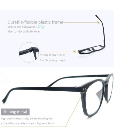 Stylish Reading Glasses for Women & Men - 3 Pack Lightweight Frames | Black Tortoise Clear - 1.0x Magnification - Buy Online on GoSupps.com