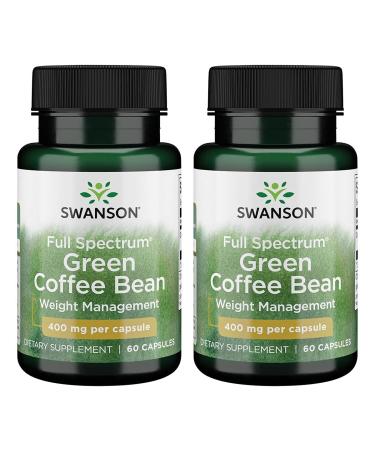 Swanson Full Spectrum Green Coffee Bean 400 Milligrams 60 Capsules (2 Pack)