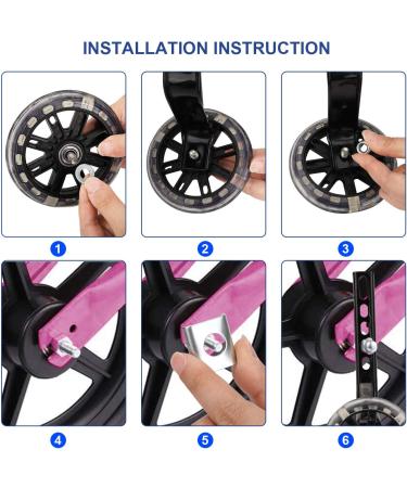 Buy PWSAP Bicycle Support Wheels - Adjustable Stabilizers for 12-20 Inch Kids' Bikes - Black Training Wheels for Safe Riding - Buy Online on GoSupps.com