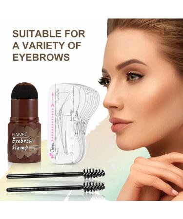 Eyebrow Stamp Shaping Kit - Waterproof Brow Makeup Stencil & Powder Set for Perfect Eyebrows - International Shipping Available - Buy Online on GoSupps.com
