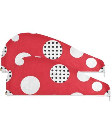 Graffiti Color Points Hair Towel 2 Pack | Super Absorbent Quick Dry Hair Turbans for Women & Girls - Buy Online on GoSupps.com