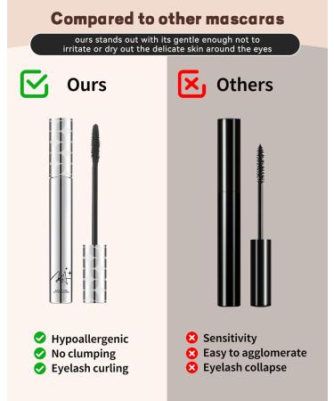  Lestpola Waterproof Brown Mascara Long Lashes Long-Lasting Volumizing and Smudge-Resistant. Mascara suitable for older women with sparse lashes hypoallergenic eye makeup for skin - Buy Online on GoSupps.com