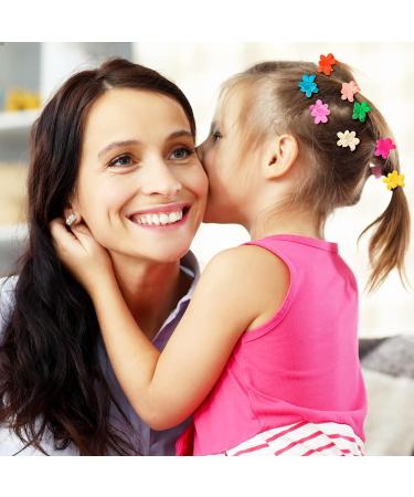 100PCS Mini Flower Hair Claw Clips for Baby Girls | Colorful Toddler Hair Accessories with Strong Hold - Buy Online on GoSupps.com