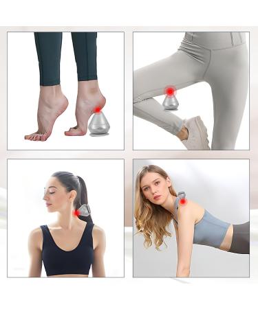 Euioovm Triggerpunkt P cker - Fascia Fitness Ball with Suction Cup for Muscle Pain Relief | Versatile Massage Device for Back Neck Arms & Shoulders - Gray - Buy Online on GoSupps.com