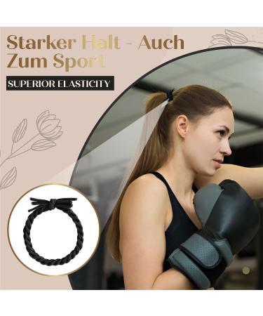 Nordstern Hair Bobbles Set of 6 - Braided Hair Bands with Secure Hold and Stylish Look - Versatile Hair Accessories for Women and Girls in Black - Buy Online on GoSupps.com