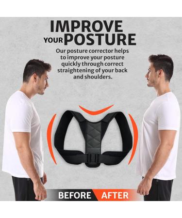 5-Star Posture Corrector Back Brace for Men & Women | Adjustable Upper & Mid Spine Support | Neck Shoulder Clavicle Pain Relief - Breathable One Size - Buy Online on GoSupps.com