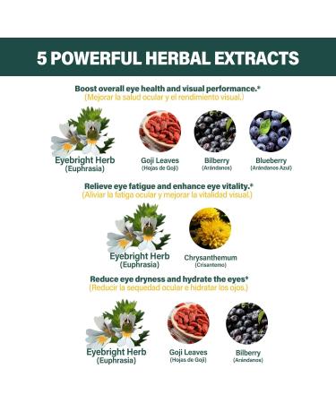 Eyebright Herb Drops for Eye Health Eye Fatigue & Dry Eye Support Herbal Supplements W/Euphrasia officinalis Bilberry Goji Leaves Blueberry Extract Organic Eye Drops for Sight Care .2oz Original 2 Fl Oz (Pack of 1) - Buy Online on GoSupps.com