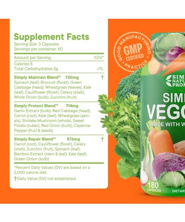Simply Nature's Promise Superfood Blend - 40+ Fruits & Vegetables Aloe Vera Soy Free - 180 Count 2 Month Supply - International Shipping Available - Buy Online on GoSupps.com