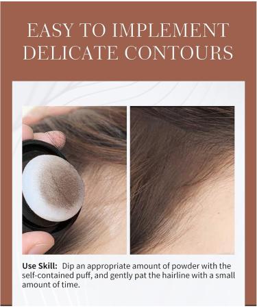 Hairline Shading Powder - Quick Hair Color Spray - Hairline Root Touch Up - Sweatproof Waterproof Hair Dye - Conceal Lighten Hair and Cover Gray Hair - Thicken Hair Root Shadow Powder (Light Brown) - Buy Online on GoSupps.com