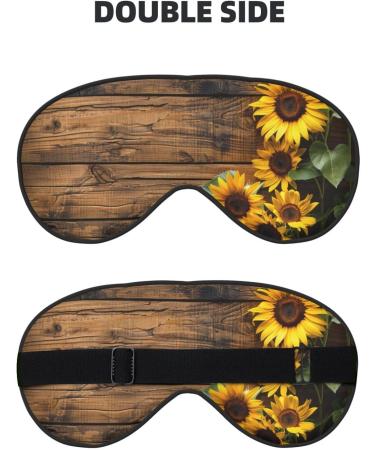 Soft Sleep Mask for Men & Women | Double-Sided Vintage Sunflower Eye Covers | Adjustable Blackout Blindfold for Travel & Home - Buy Online on GoSupps.com