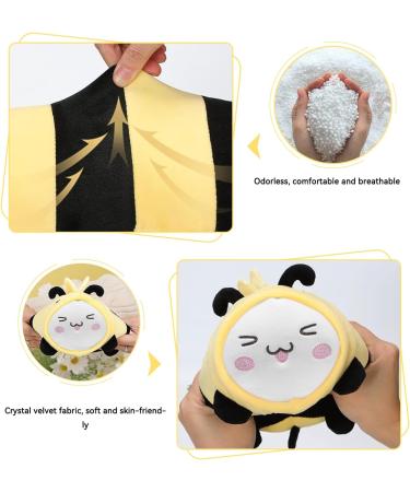 JOYRAVO 2-in-1 Kids Travel Pillow - Adorable Yellow Bee Plushie Neck Pillow for Comfort on Airplane & Trips - Buy Online on GoSupps.com