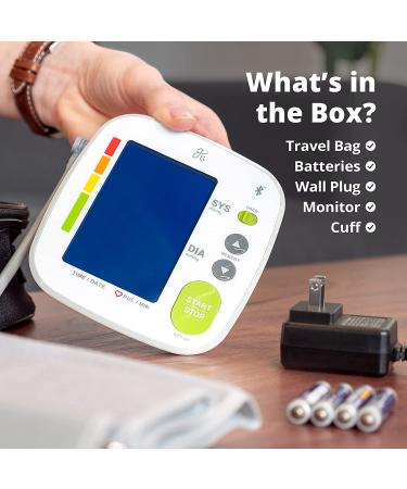 Balance Bluetooth Blood Pressure Monitor Cuff with Large Display - Digital Smart BP Meter for Upper Arm - Includes Tubing and Device Bag - Buy Online on GoSupps.com