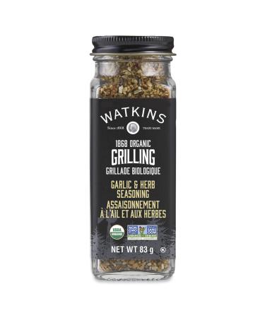 Watkins Gourmet Organic Grilling Garlic & Herb Seasoning Non-GMO Kosher 83 g