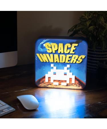 Numskull Space Invaders 3D Lamp Wall Light - Official Merchandise for Bedroom, Study, or Office - Ambient Gaming Accessory - Buy Online on GoSupps.com