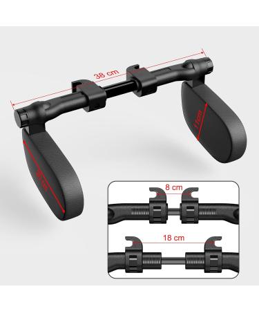 LATIT Car Seat Headrest Pillow - Premium Detachable Head Neck Support for Travel - Black (UPGRADE) - Buy Online on GoSupps.com