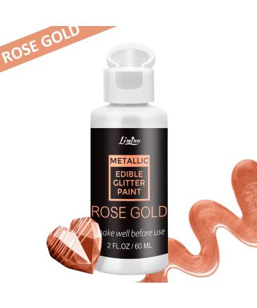 Edible Glitter Fluid - 60ml Ros Gold Metallic Liquid Glitter for Cakes Baking Macarons & DIY Cookies - Buy Online on GoSupps.com