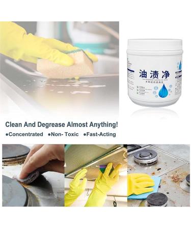 Oil Pollution Cleaning Powder Heavy Oil Stain Cleaner All Purpose Kitchen Instant Cleaning Powder for Hoods and Grills - Buy Online on GoSupps.com