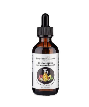 Rustic Remedy Organic Rosemary Castor & Avocado Oil | Growth & Frizz Repair Treatment (2 oz) | Natural Pure Oil for Dry Damaged Hair - Buy Online on GoSupps.com