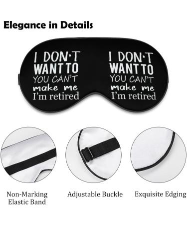 Retirement Gifts Sleep Mask - Funny Eye Cover for Women & Men - Adjustable Strap - Perfect for Yoga, Travel, Nap - Blackout Blindfold - Buy Online on GoSupps.com