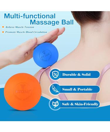 Massage Ball Lacrosse Set (2 Pieces) for Muscle Soreness Muscle Tightness Muscle Knots and Trigger Point Treatment for Shoulder Neck Soles Back and Other Therapeutic Use - Buy Online on GoSupps.com