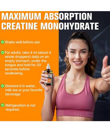 Creatine Monohydrate Liquid Creatine for Muscle Mass Strength Glute Booty & Endurance - Creatine for Women and Men with Hydrolyzed Collagen & Trehalose - 120 ml Creatine HCl (Lemon Flavor) - Buy Online on GoSupps.com
