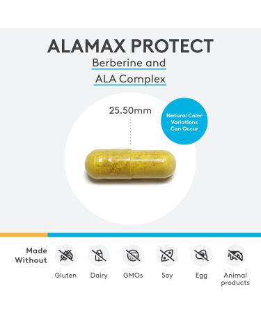 XYMOGEN ALAmax Protect - Berberine and ALA Supplement Complex - Alpha-Lipoic Acid with Berberine HCI + Biotin to Help Support Cardiometabolic Health (120 Capsules) - Buy Online on GoSupps.com