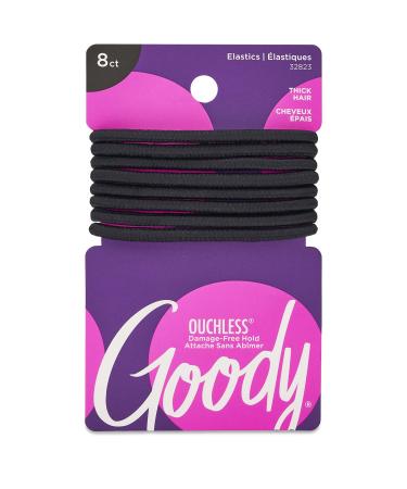 Goody Classics Elastic  Extra Thick Black  8 Count 8 Count (Pack of 1)