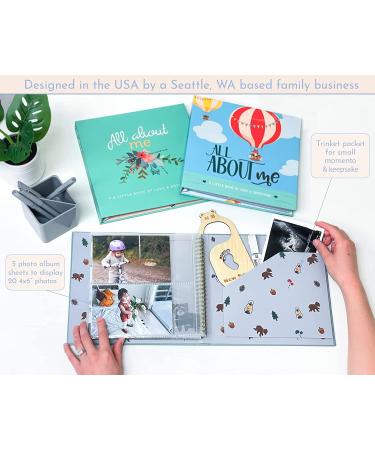 RubyRoo Baby Memory Book - Gender Neutral Milestone Keepsake Album for First 5 Years - Woodland Theme Scrapbook Journal - Perfect Baby Shower Gift - Buy Online on GoSupps.com