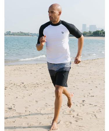 BALEAF Men's UV Protection Shirt - UPF 50+ Short Sleeve Rashguard for Swimming & Diving - Black - Buy Online on GoSupps.com