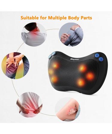 Mayetec Neck Massage Device - Shiatsu Massage Pillow with Heat for Deep Tissue Relief - Perfect for Shoulders Back & Legs - Home & Car Use - Buy Online on GoSupps.com