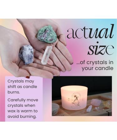 Taurus Virgo Capricorn Gifts for Women - 12oz Crystal Candle with Healing Stones | Zodiac Aromatherapy Soy Candles for Spiritual Birthday Gifts - Buy Online on GoSupps.com