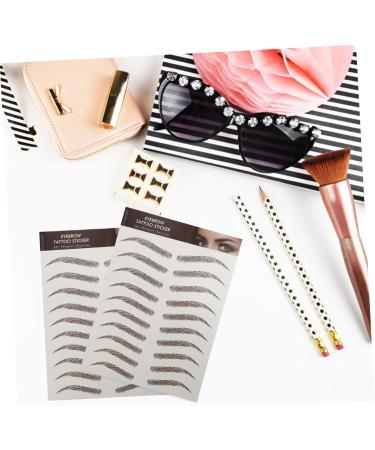 IWOWHERO 9 Sheets Waterproof Eyebrow Stickers 6d Eyebrow Stickers Fake Eyebrow Stickers Tool Shaping 3d - Buy Online on GoSupps.com