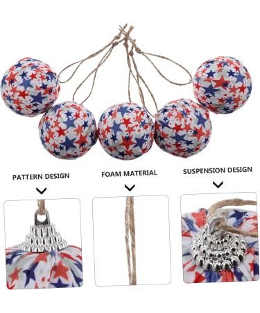 Cabilock 5pcs Independence Day Cloth Ball American Ceiling Hanging Christmas Red Household Foam Hanging Ball - Buy Online on GoSupps.com