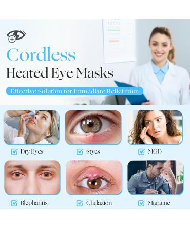 Buy Cordless Heated Eye Mask - Electric Warm Compress for Dry Eyes Stye Blepharitis Migraines - Rechargeable & Washable | International Shipping - Buy Online on GoSupps.com