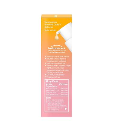 Neutrogena Invisible Daily Defense Sunscreen Face Serum SPF 60+ | 1.7 fl oz (50 ml) - Ultimate UV Protection - Buy Online on GoSupps.com